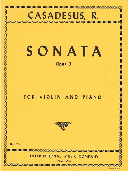 Sonata No. 1, Op. 9 : For Violin and Piano.
