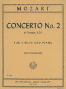 Concerto No. 2 In D Major, K. 211 : For Violin And Orchestra - Piano Reduction.