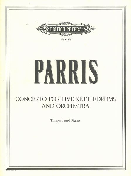 Concerto For 5 Kettledrums and Orchestra : Piano reduction.