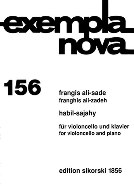 Habil-Sajahy (Im Stile Von Habil) : For Violoncello & Piano.
