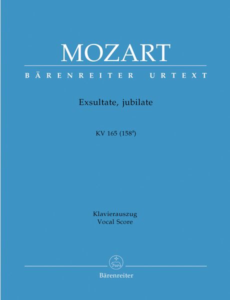 Exsultate, Jubilate, K. 165 (158a) : Piano reduction / Ed. Focke.