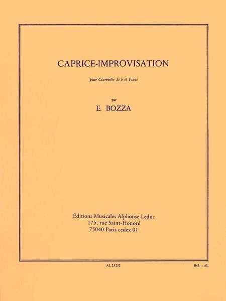 Caprice-Improvisation : For Clarinet and Piano.