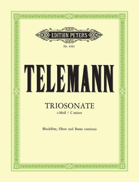Trio Sonata : From Essercizii Musici, For Recorder, Oboe, and Bassoon. Set Of Parts.
