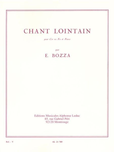Chant Lontain : For Horn and Piano.