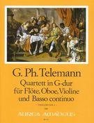 Quartet In G Major (Tafelmusik I) : For Flute, Oboe, Violin and Continuo.