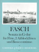 Sonata In G Major : For Flute, 2 Treble Recorders and Basso Continuo.