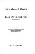 Lux In Tenebris : For Double Bass Solo.