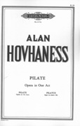 Pilate : Opera In Once Act.