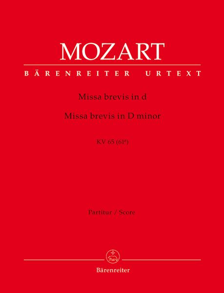 Missa Brevis In D Minor, K. 65 (61a).