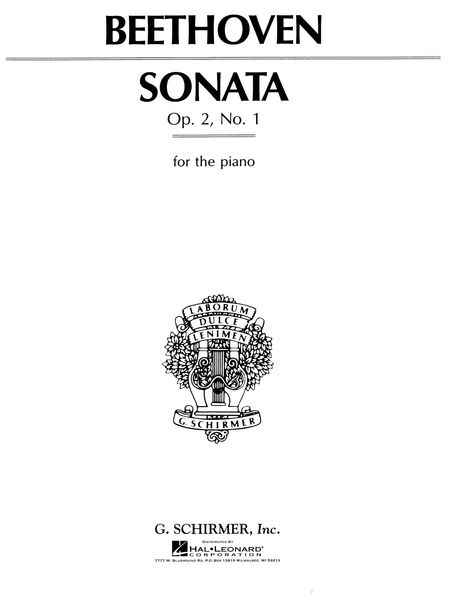 Sonata Op. 2, No. 1: For Piano.