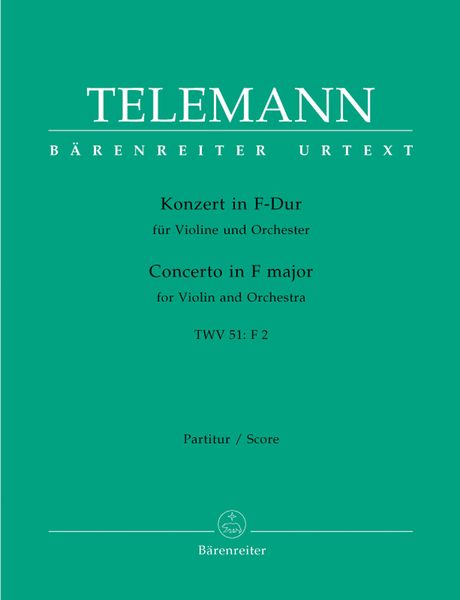 Konzert In F-Dur, TWV 51:F2 : Für Violine und Orchester.