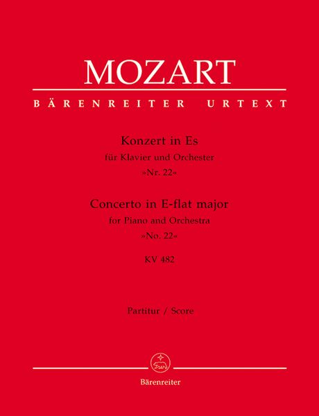 Concerto No. 22 In E Flat Major, K. 482 : For Piano and Orchestra / Ed. Hans Engel, Horst Huessner.