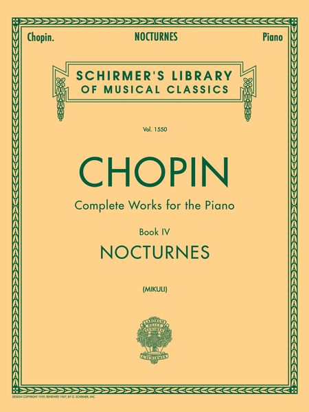 Nocturnes : For Solo Piano / edited by Mikuli.