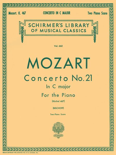 Concerto No. 21 In C, K. 467 - reduction For Two Pianos.