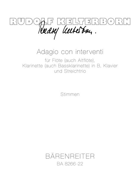 Adagio Con Interventi : Set Of Parts.