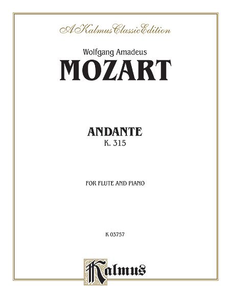 Andante K. 315 : For Flute and Piano.