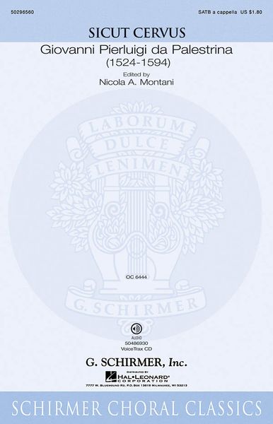 Sicut Cervus A Capella : Choral (SATB).