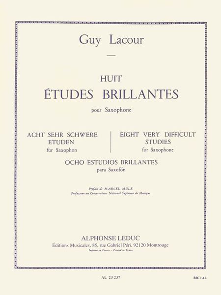 8 Brilliant Etudes : For Saxophone.