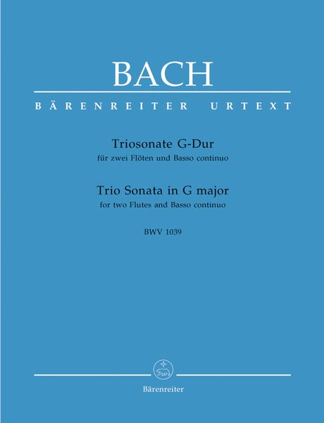 Triosonate G-Dur BWV 1039 : For Two Flutes and Continuo.