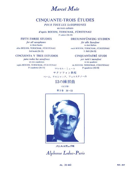 53 Etudes D'apres Böhm : 3e Cahier.