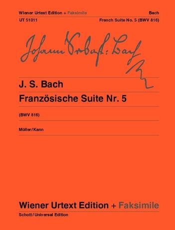 French Suite No. 5, BWV 816 : For Piano.