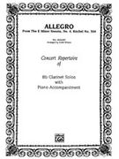 Allegro (From E Minor Sonata #4) : For Clarinet and Piano / arr. Keith Wilson.