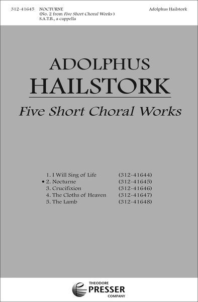 Nocturne : No. 2 From 5 Short Choral Works.