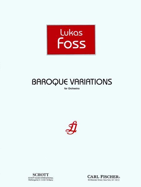 Baroque Variations : Variations On A Handel Larghetto, A Scarlatti Sonata & Bach Prelude.