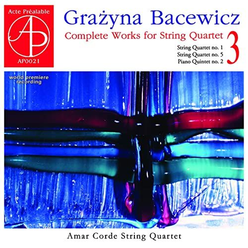 Complete Works For String Quartet, Vol. 3.