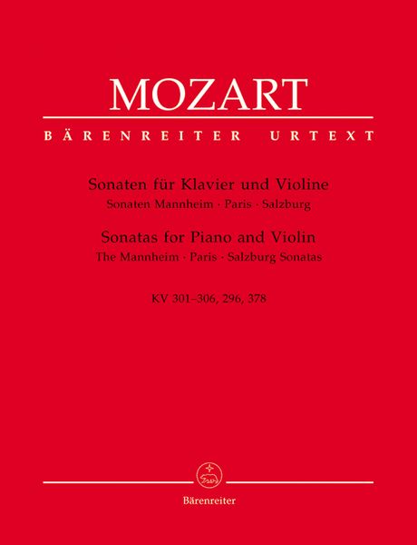 Sonatas, K. 301-306, 296, 378 : For Violin and Piano.