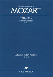Missa In C (Dominicusmesse) K. 66.