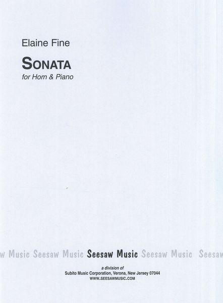 Sonata : For Horn and Piano.