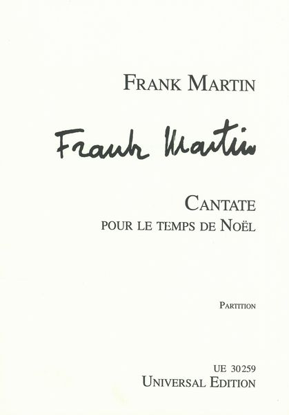 Cantate Pour le Temps De Noel : Sur Des Textes De la Bible (1929-1930).