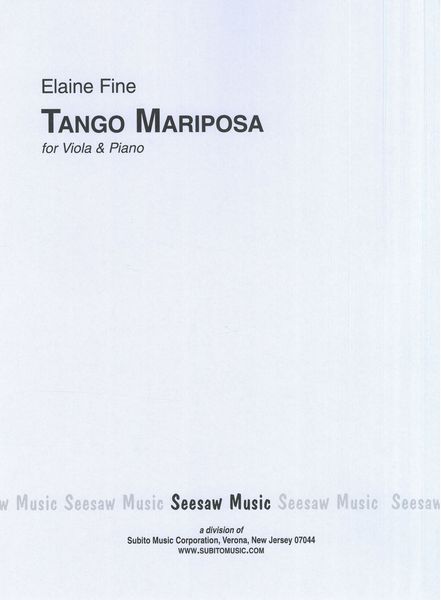 Tango Mariposa : For Viola and Piano.