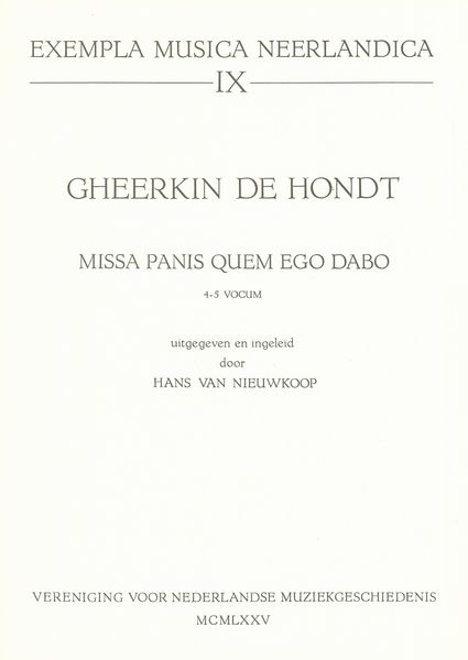 Missa Panis Quem Ego Dabo 4-5 Vocum.