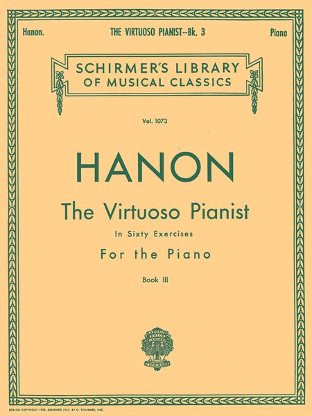 Virtuoso Pianist In 60 Exercises : For The Piano - Book 3.