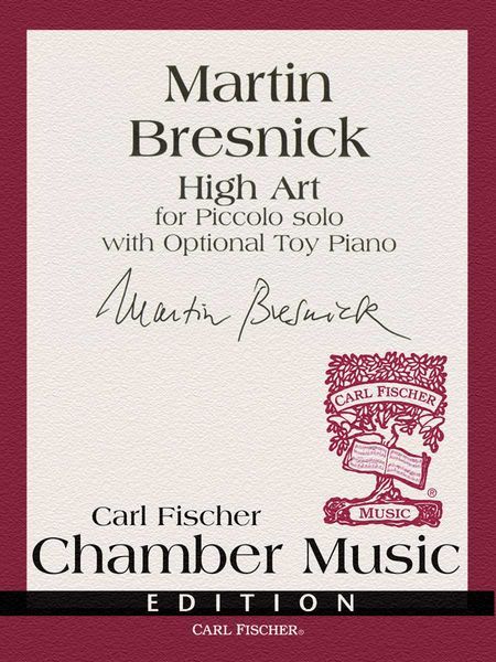 High Art : For Piccolo Solo With Optional Toy Piano / New Edition by Patti Monson.