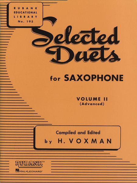 Selected Duets, Vol. 2 : For Saxophone (Advanced).