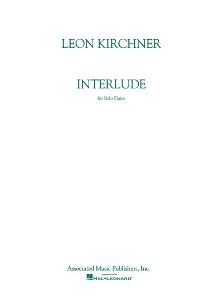 Interlude : For Solo Piano.