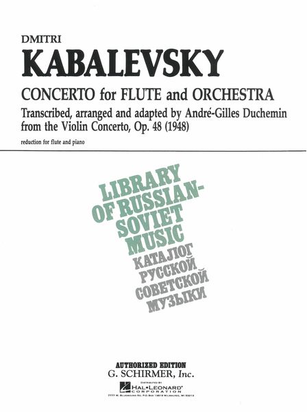 Concerto : For Flute and Orchestra, Op. 48.