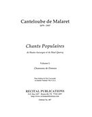Chants Populaires De Haute-Auvergne Et De Haut Quercy, Premiere Recueil.