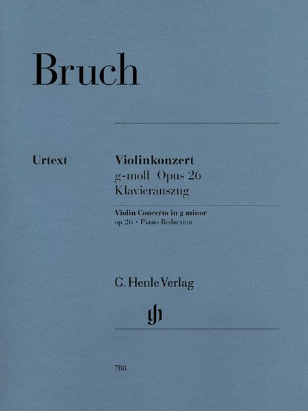 Violin Concerto In G Minor, Op. 26 : Piano reduction edited by Michael Kube.