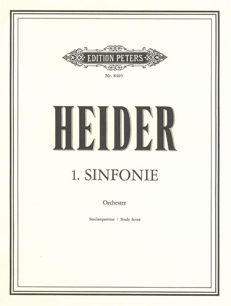 1. Sinfonie : Für Orchester.