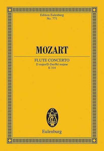 Concerto In D Major, K. 314 : For Flute and Orchestra.