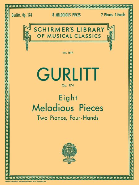 Eight Melodious Pieces, Op. 174 : For Two Pianos.