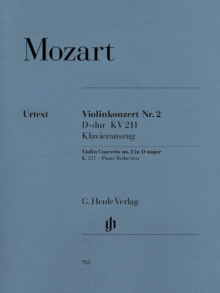 Violin Concerto No. 2 In D Major, K. 211 / Piano reduction by Siegfried Petrenz.