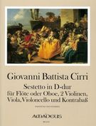 Sestetto In D-Dur : Für Flöte Oder Oboe, 2 Violinen, Viola, Violoncello und Kontrabass.