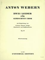 Zwei Lieder Für Gemischten Chor, Op. 19, Mit Begleitung Von Clelsta, Gitarre, Geige.