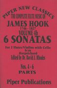 Six Sonatas (1776) : For 2 Flutes (Or 2 Violins) With Cello and Or Harpsichord, Nos. 4-6.