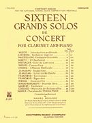 16 Grand Solos De Concert : For Clarinet and Piano.